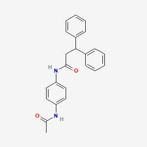 molecular formula C23H22N2O2 B3510952 N-[4-(acetylamino)phenyl]-3,3-diphenylpropanamide 