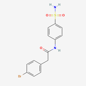 molecular formula C14H13BrN2O3S B3510960 2-(4-bromophenyl)-N-(4-sulfamoylphenyl)acetamide 