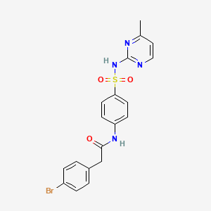 molecular formula C19H17BrN4O3S B3510963 2-(4-bromophenyl)-N-{4-[(4-methylpyrimidin-2-yl)sulfamoyl]phenyl}acetamide 