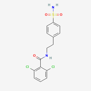 2,6-dichloro-N-[2-(4-sulfamoylphenyl)ethyl]benzamide