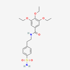 molecular formula C21H28N2O6S B3510998 3,4,5-triethoxy-N-[2-(4-sulfamoylphenyl)ethyl]benzamide 