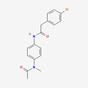 molecular formula C17H17BrN2O2 B3511002 N-{4-[acetyl(methyl)amino]phenyl}-2-(4-bromophenyl)acetamide 