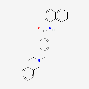 4-(3,4-dihydro-1H-isoquinolin-2-ylmethyl)-N-naphthalen-1-ylbenzamide