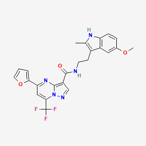 5-(furan-2-yl)-N-[2-(5-methoxy-2-methyl-1H-indol-3-yl)ethyl]-7-(trifluoromethyl)pyrazolo[1,5-a]pyrimidine-3-carboxamide