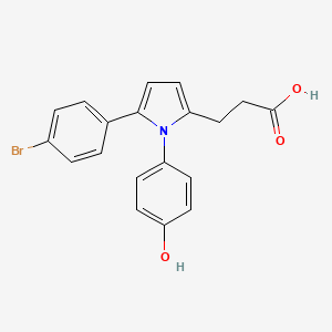 3-[5-(4-bromophenyl)-1-(4-hydroxyphenyl)-1H-pyrrol-2-yl]propanoic acid