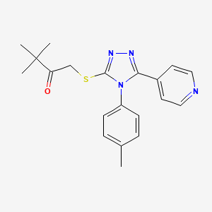 3,3-dimethyl-1-{[4-(4-methylphenyl)-5-(pyridin-4-yl)-4H-1,2,4-triazol-3-yl]sulfanyl}butan-2-one