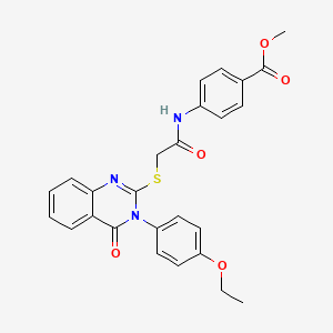 molecular formula C26H23N3O5S B3511040 methyl 4-[({[3-(4-ethoxyphenyl)-4-oxo-3,4-dihydro-2-quinazolinyl]thio}acetyl)amino]benzoate 