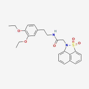 N-[2-(3,4-diethoxyphenyl)ethyl]-2-(1,1-dioxido-2H-naphtho[1,8-cd]isothiazol-2-yl)acetamide