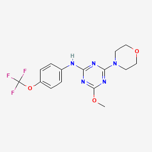 4-methoxy-6-(morpholin-4-yl)-N-[4-(trifluoromethoxy)phenyl]-1,3,5-triazin-2-amine