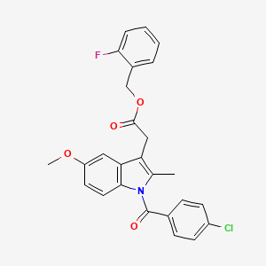 1H-Indole-3-acetic acid, 1-(4-chlorobenzoyl)-5-methoxy-2-methyl-, (2-fluorophenyl)methyl ester