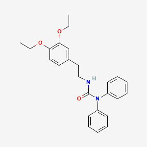 molecular formula C25H28N2O3 B3511111 3-[2-(3,4-Diethoxyphenyl)ethyl]-1,1-diphenylurea 