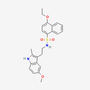 4-ethoxy-N-[2-(5-methoxy-2-methyl-1H-indol-3-yl)ethyl]naphthalene-1-sulfonamide