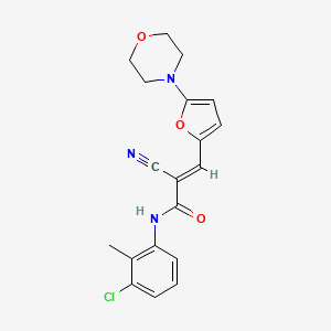 (2E)-N-(3-chloro-2-methylphenyl)-2-cyano-3-[5-(morpholin-4-yl)furan-2-yl]prop-2-enamide