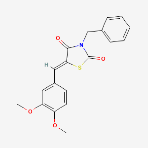 molecular formula C19H17NO4S B3511145 (5Z)-3-benzyl-5-(3,4-dimethoxybenzylidene)-1,3-thiazolidine-2,4-dione 