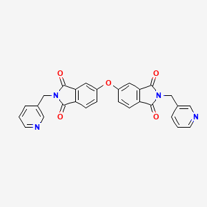 molecular formula C28H18N4O5 B3511169 5,5'-oxybis[2-(3-pyridinylmethyl)-1H-isoindole-1,3(2H)-dione] 