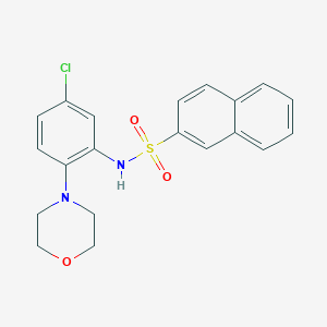molecular formula C20H19ClN2O3S B351121 N-[5-chloro-2-(morpholin-4-yl)phenyl]naphthalene-2-sulfonamide CAS No. 851214-39-6