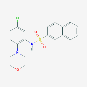 molecular formula C20H19ClN2O3S B351121 N-(5-chloro-2-morpholin-4-ylphenyl)naphthalene-2-sulfonamide CAS No. 851214-39-6