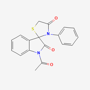 molecular formula C18H14N2O3S B3511211 1-acetyl-3'-phenyl-4'H-spiro[indole-3,2'-[1,3]thiazolidine]-2,4'(1H)-dione 