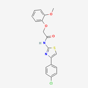 N-[4-(4-chlorophenyl)-1,3-thiazol-2-yl]-2-(2-methoxyphenoxy)acetamide