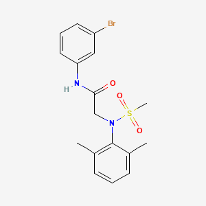 N-(3-BROMOPHENYL)-2-[N-(2,6-DIMETHYLPHENYL)METHANESULFONAMIDO]ACETAMIDE