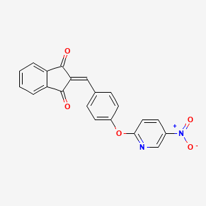 2-[[4-(5-Nitropyridin-2-yl)oxyphenyl]methylidene]indene-1,3-dione