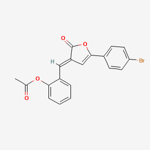 2-{(E)-[5-(4-bromophenyl)-2-oxofuran-3(2H)-ylidene]methyl}phenyl acetate