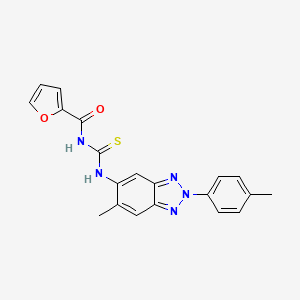 molecular formula C20H17N5O2S B3511281 1-(FURAN-2-CARBONYL)-3-[6-METHYL-2-(4-METHYLPHENYL)-2H-1,2,3-BENZOTRIAZOL-5-YL]THIOUREA 