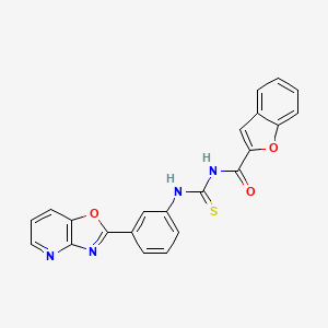 3-(1-BENZOFURAN-2-CARBONYL)-1-(3-{[1,3]OXAZOLO[4,5-B]PYRIDIN-2-YL}PHENYL)THIOUREA