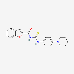 N-({[4-(1-piperidinyl)phenyl]amino}carbonothioyl)-1-benzofuran-2-carboxamide