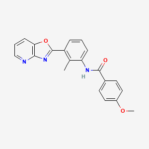 4-methoxy-N-[2-methyl-3-([1,3]oxazolo[4,5-b]pyridin-2-yl)phenyl]benzamide