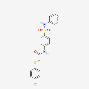 2-[(4-chlorophenyl)thio]-N-(4-{[(2,5-dimethylphenyl)amino]sulfonyl}phenyl)acetamide