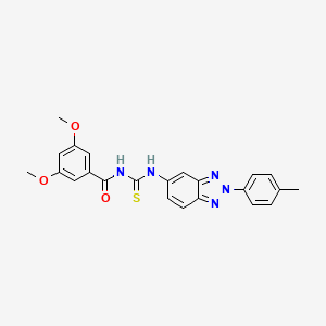 3,5-dimethoxy-N-{[2-(4-methylphenyl)-2H-benzotriazol-5-yl]carbamothioyl}benzamide