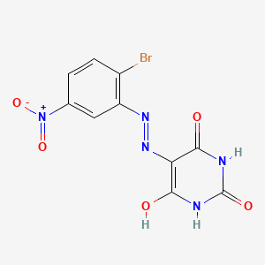 molecular formula C10H6BrN5O5 B3511359 2,4,5,6(1H,3H)-pyrimidinetetrone 5-[(2-bromo-5-nitrophenyl)hydrazone] 