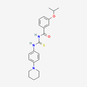 molecular formula C22H27N3O2S B3511360 N-[(4-piperidin-1-ylphenyl)carbamothioyl]-3-propan-2-yloxybenzamide 