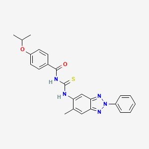 molecular formula C24H23N5O2S B3511413 N-[(6-methyl-2-phenyl-2H-benzotriazol-5-yl)carbamothioyl]-4-(propan-2-yloxy)benzamide 