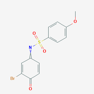 molecular formula C13H10BrNO4S B3511417 N-(3-bromo-4-oxocyclohexa-2,5-dien-1-ylidene)-4-methoxybenzenesulfonamide 