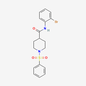 1-(benzenesulfonyl)-N-(2-bromophenyl)piperidine-4-carboxamide