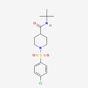 N-tert-butyl-1-(4-chlorophenyl)sulfonylpiperidine-4-carboxamide