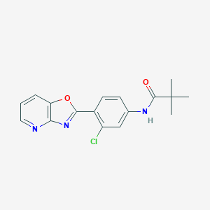 N-(3-chloro-4-[1,3]oxazolo[4,5-b]pyridin-2-ylphenyl)-2,2-dimethylpropanamide