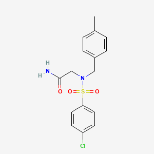 molecular formula C16H17ClN2O3S B3511458 N~2~-[(4-chlorophenyl)sulfonyl]-N~2~-(4-methylbenzyl)glycinamide 