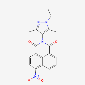 2-(1-ethyl-3,5-dimethyl-1H-pyrazol-4-yl)-6-nitro-1H-benzo[de]isoquinoline-1,3(2H)-dione