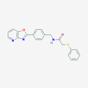 N-[4-([1,3]oxazolo[4,5-b]pyridin-2-yl)benzyl]-2-(phenylsulfanyl)acetamide