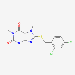 8-[(2,4-dichlorobenzyl)thio]-1,3,7-trimethyl-3,7-dihydro-1H-purine-2,6-dione