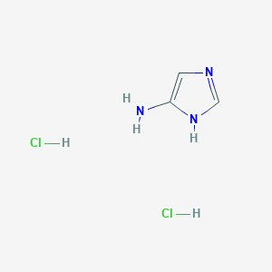 molecular formula C3H7Cl2N3 B035115 1H-Imidazol-4-amine dihydrochloride CAS No. 111005-19-7