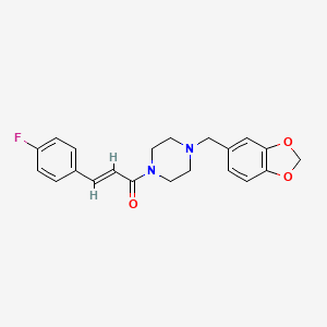 1-(1,3-benzodioxol-5-ylmethyl)-4-[(2E)-3-(4-fluorophenyl)prop-2-enoyl]piperazine