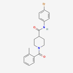 N-(4-bromophenyl)-1-(2-methylbenzoyl)piperidine-4-carboxamide