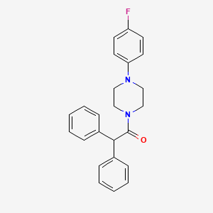 molecular formula C24H23FN2O B3511537 1-[4-(4-Fluorophenyl)piperazin-1-yl]-2,2-diphenylethanone 