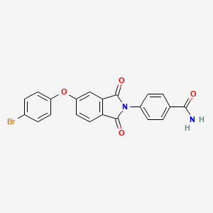 molecular formula C21H13BrN2O4 B3511565 4-[5-(4-Bromophenoxy)-1,3-dioxoisoindol-2-yl]benzamide 