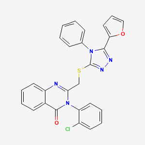 3-(2-chlorophenyl)-2-({[5-(2-furyl)-4-phenyl-4H-1,2,4-triazol-3-yl]thio}methyl)-4(3H)-quinazolinone