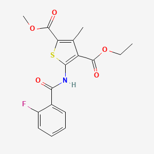 4-ETHYL 2-METHYL 5-(2-FLUOROBENZAMIDO)-3-METHYLTHIOPHENE-2,4-DICARBOXYLATE